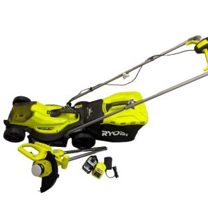 NEW Ryobi 18V ONE+™ Cordless 33cm Lawn Mower & 23cm Grass Trimmer Kit – RLM18X33B50LT23A